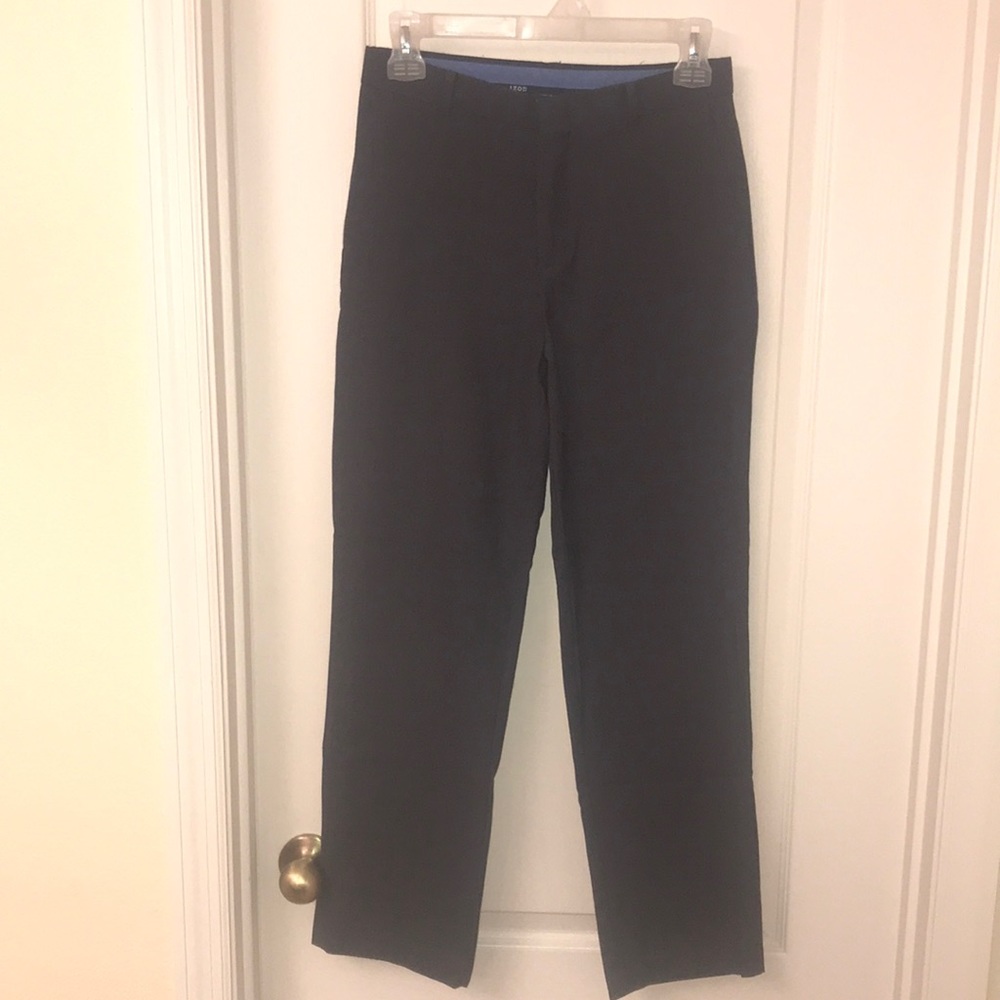 IZOD Boys 14 Reg Charcoal Dress Pants Flat Front